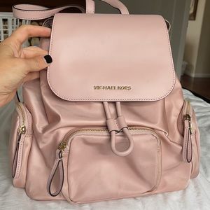 Michael kors blush pink backpack and wallet